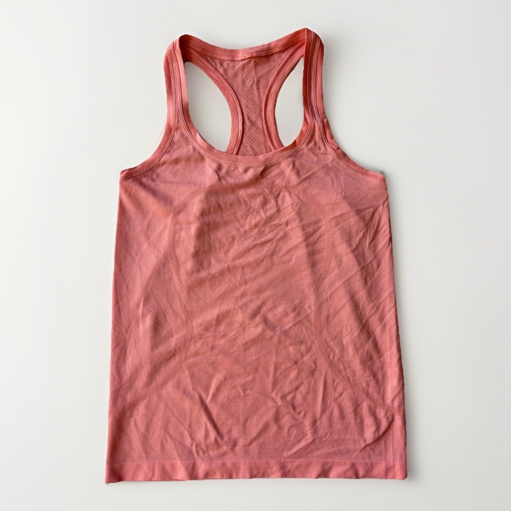 LULULEMON swiftly tech Coral Orange Pink racerback tank top size 8